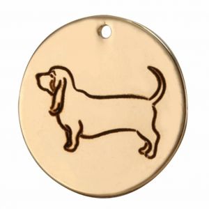 Bricolage Teckel Mignon Animal En Acier Inoxydable Suspendu Goutte D&eacute;cor Pendentif Accessoire (Or) - Neuf