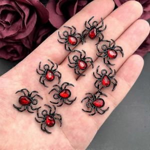 10pcs Sang Rouge Araign&eacute;e Pendentif Gothique Tarentule Pendentif Wiccan Sorci&egrave;re Effrayante Mignonne Halloween Fabriqu&eacute;s &Agrave; La Main Bijoux Accessoires - Neuf