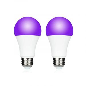 Lugh-2pcsampoule Uv Violette 9w E27,Brille Dans La Nuit,Fournitures De Fête,Lampe De Fête,Barre De Lumière Noire,Décoration Fluorescente,Éclairage Led - Neuf