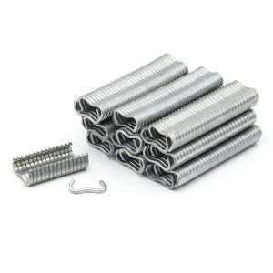 600 Pcs Hog Ring Pince &agrave; Clips Agrafes Oiseau Poulet Agrafeuse Grillage Souder R&eacute;Parer Points Sertissage Soudage Fil Fer Barbel&eacute; Cage Animaux Compagnie - Neuf