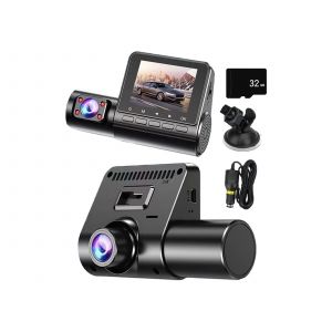 Cam&eacute;ra embarqu&eacute;e double canal 1080p avec cam&eacute;ras avant et int&eacute;rieure - Neuf