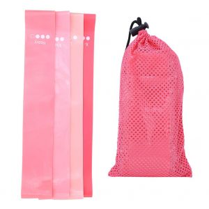 Ensemble De Mini Bandes De Yoga Roses Degradees, Bandes De Resistance En Latex Naturel Pour Entrainement A Domicile - Neuf