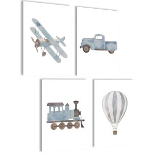 Eryi-Lot De Posters Pour Chambre D'enfant Garçon Et Bébé - Ensemble De Posters Muraux - Décoration Pour Chambre D'enfant Et Fille - Décoration De Chambre De Bébé (Ballon) - Neuf