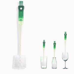 JGD-Brosse de nettoyage multifonction 5 en 1 pour bouteille d'eau, brosse de nettoyage de bouteille portable, brosse de nettoyage pour la maison, la cuisine, la fente pour bouteilles, tasses, th&eacute;i&egrave;re - Neuf