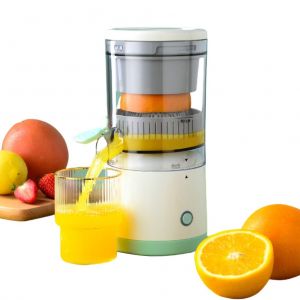 HJLIAN Presse-agrumes electrique portable mains libres rechargeable pour orange, citron, pamplemousse, facile a nettoyer - Neuf