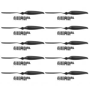Lot de 10 helices 12 x 8E pour avions RC, accessoires pour avions a voilure fixe ou en mousse - Neuf