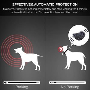 Hjlian Collier Anti-Aboiement Rechargeable Pour Chien, Entrainement Par Vibration Et Anti-Aboiement - Neuf