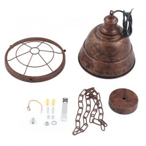 HJLIAN Abat-jour suspendu en fer de style industriel antique pour ampoule E27, pour restaurant, bar, 100-240 V - Neuf