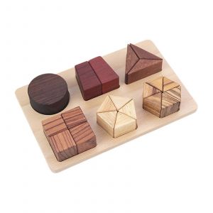 Jouet en bois pour enfants, planche éducative géométrique, jouet de développement intellectuel, détection d'objets, exercice des mains pour enfants-Géométrie classique - Neuf