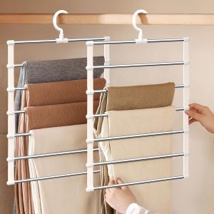LETNERNY-2 Pièces Cintre Pantalon Pliable, Cintre Gain De Place Pour Armoire, Cintre Pliable Pour Pantalons, Jupes, Foulards, Cravates, Ceintres, Draps - Neuf