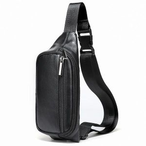 Sac banane en cuir haut de gamme pour la course et les voyages - Sangle réglable pour hommes et femmes, élégant et fonctionnel, design étanche - Neuf