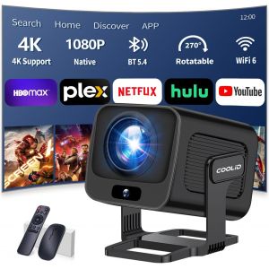 [App Intégrée] Vidéoprojecteur Avec Wifi 6 Y Bt 5.4,1080P Full Hd Mini Projecteur Video, Projecteur Portable Avec Autofocus Et Correction Trapézoïdale Automatique,180° Rotation Hdmi/Tv Stick/Usb Noir - Neuf