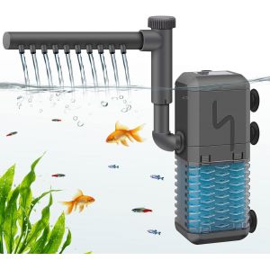 Asfasfq-Filtre D'aquarium Réglable, 600 L/H, Pompe De Filtre Interne Avec Barre De Pulvérisation, Filtre Submersible Silencieux 6 W Pour Petit Réservoir Jusqu'à 120 Litres - Neuf