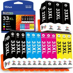 TEPPA-33XL Cartouches d'encre Compatible pour Epson 33XL 33 XL Remplacement pour Expression Premium XP-540 XP-530 XP-640 XP-645 XP-900 XP-630 XP-7100 XP-830 (15 Pack) - Neuf