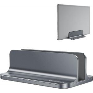 Support Vertical R&eacute;glable En Aluminium Pour Ordinateur Portable Pour Macbook Pro/Air, Etc. (Jusqu'&Agrave; 17,3 Pouces)&iquest;Gris - Neuf