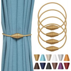 Ensemble de 4 magnetiques embrasses de rideaux 46 cm (or) - Neuf