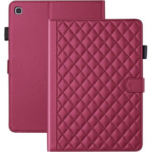 KAL-Coque Pour Samsung Galaxy Tab S6 Lite 10.4 Pouces 2024/2022/2020 Business Cuir Pu Tablet &Eacute;tui Pour Galaxy Tab S6 Lite Avec Fente Pour Carte Fonction Stand Rouge - Neuf