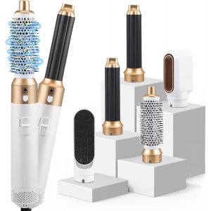 Air Brush 5 En 1, Shark Flex Style Hair 1000w Seche Cheveux Brosse Soufflante Coiffante Airflow Fer A Boucler Auto Boucleur A Air Thermal Brush Ensemble Airbrush Coiffure Cadeau Femmes S&eacute;cher Lisser - Neuf