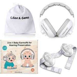 Mdy-Casque Anti Bruit Bebe 2 En 1, Réglable Casque Bébé Anti Bruit, Casque Anti Bruit Enfant Pour Moins De 48 Mois, Owl Design, Sommeil Et Les Activités, Protection Auditive Pour Bébés - Neuf