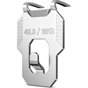 MEVRONISSHOP-20x Crochets Tableaux Placo (18kg) - Fixation Cadre Murale pour Cloison S&egrave;che - Crochet Griffe Sans Per&ccedil;age - Kit Accroche Lourde pour Miroir, Photo et D&eacute;coration - Neuf