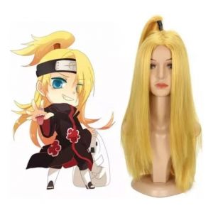 Perruque Anime Pour Naruto Deidara, Cosplay, Pour Long Jaune - Neuf