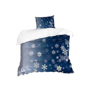 Parure De Lit De No&euml;l Avec Housse De Couette Et Taie D'oreiller Pour Lit Simple - Style 6 - Neuf