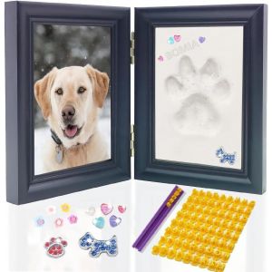 Subzonal-Lot De Cadres Photo 3d En Bois Pour Empreintes De Pattes De Chien Et Chat - Pour Chiens Ou Chats - Cadre Photo Souvenir Pour Chien Et Chat - Noir - 22,9 X 15,2 X 3,4 Cm (L X H X D) (Black) - Neuf