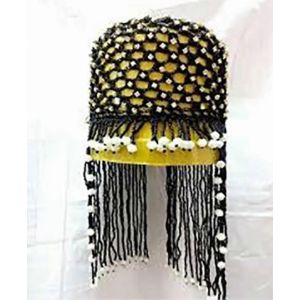 T&ecirc;te De Mort Perl&eacute;e Rouge Vintage Des Ann&eacute;es 1960 Chapeau De Perle / Mid Century Des Ann&eacute;es 60 Flapper Chapeau Cachemire B&eacute;b&eacute; Cap Fait &Agrave; La Main Be Hijab Arabe Style B&eacute;b&eacute; Casquette Unique Fait &Agrave; La Ma - Neuf