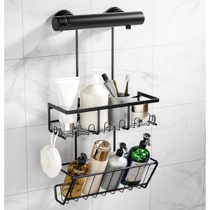 &Eacute;tag&egrave;re de douche sans per&ccedil;age &agrave; suspendre - Support de shampoing pour douche - Organiseur de salle de bain - Neuf
