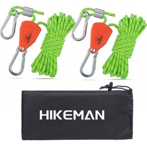 Eryi-Lot De De Tente Avec Poulie U2013 Cordon Réfléchissant De 4 Mm Avec Ajusteur En Aluminium Pour Camping, Randonnée, Auvent, Tentes (Vert Fluo) - Neuf