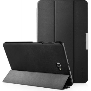Coque Compatible Pour Samsung Galaxy Tab A 10.1 2016 Housse De Protection En Cuir Pu &Eacute;tui Magn&eacute;tique Ultra-Mince Avec Fonction Support Pour Sm-T580/P580/T585/P585/P585Y - Noir - Neuf