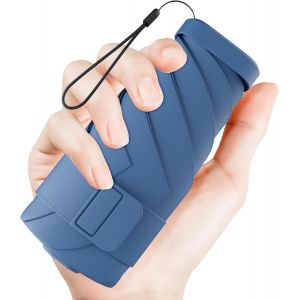 JGD-Parapluie de Voyage Mini Pliable pour Sac - Protection UV 50+ contre Soleil & Pluie, Design Compact L&eacute;ger et R&eacute;sistant au Vent, Tient dans Poche ou Sac, Parasol Portatif pour Transport Hommes, Fe - Neuf