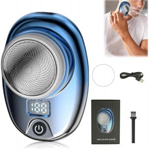 Eryi-Mini Rasoir Pour Homme, Rasoir Électrique Pour Homme, Rasoir Électrique Portable, Rasoir Électrique Rechargeable Usb Type C, Rasoir Lavable Humide Et Sec, Rasoir Avec Indicateur - Neuf