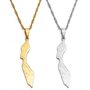 Curaçao Ville Colliers Pour Femmes Filles Couleur Or/Argent Couleur Curaçao Pendentif Cartes Bijoux Village Nmae @135121 - Neuf