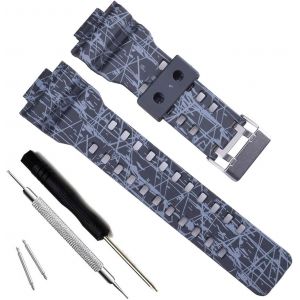 My Time Olibopo Natural Resin Replacement Watch Band Strap For Casio Mens G-Shock Gd120/Ga-100/Ga-110/Ga-100c - Neuf