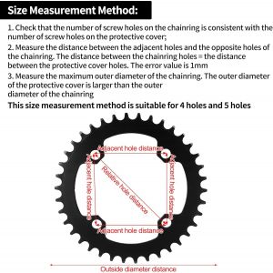 Subzonal-42 Dents 10cm 4 Trous Vélo Vélo Pédalier Châine Roue Couverture Noir - Neuf