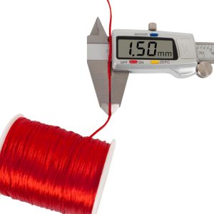 Tianyi-Fil Nylon Pour Bracelet 1.5mm X 100m Cordon Satin De Soie Cordon Bracelet Coulissant, Fil Pour Tisser Des Colliers, Bracelet, Perle, Bijoux, Macram&eacute;, Artisanat Diy (Bleu Lac) - Neuf