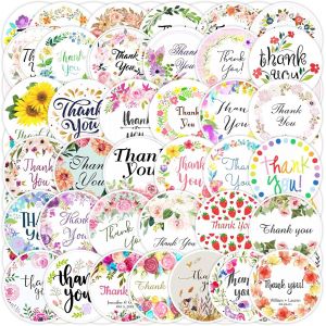 50pcs Merci Autocollants,&Eacute;tiquettes De Remerciement,Thank You Stickers,&Eacute;tiquettes Adh&eacute;sif Rond Remerciement Scrapbooking De Bricolage Pour Emballage Enveloppe Cadeaux Cuisson Mariage, 5,5 Cm - Neuf
