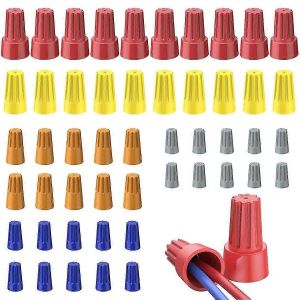 50pcs écrous de fil capuchons de fil connecteurs de fil électrique pour connecteur électrique de fil de calibre 10-22AWG pour - Neuf
