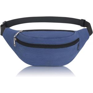 KALANKA-Sac Banane, Sac à la Taille Ceinture de Course Homme Femme Sacoche Banane Réglable pour Cyclisme Gym Balade Escalade Voyage Randonnée Vacances (Bleu foncé) - Neuf