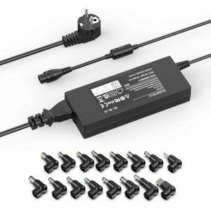 KALANKA-90W Chargeur Universel PC Portable pour HP Dell Lenovo ASUS Acer IBM Toshiba Samsung Sony Fujitsu Gateway Ordinateur Portable Ultrabook Chromebook avec 16 Connecteurs Et Cordon d'alimentation - Neuf