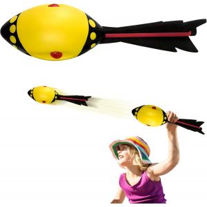 KAL-Javelot Vortex, Javelot Rocket Jouet En Mousse Souple, Fusée Vortex Ne Sifflante Amusant Pour Petits Et Grands, Roquette Ne Sifflante, Vortex Aero Pour La Plage, La Piscine, La Pelouse (Jaune) - Neuf