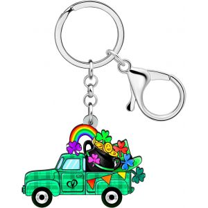 Kal-Porte-Clés En Acrylique Animal Mignon Et Trèfle Saint-Patrick Cadeaux Pour Femmes Filles Bijoux De Fortune Pour La Fête Irlandaise - Neuf