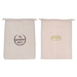 2pcs Réutilisable En Lin Sachets De Pain Non Blanchi Sacs À Pain Sac À Pain Sacs À Cordon De Serrage Style Aléatoire - Neuf