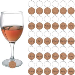Pendentifs En Li&egrave;ge Pour Identifier Verres &Agrave; Vin - Neuf