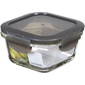 Kalanka-Bo&icirc;te De Conservation Alimentaire En Verre Avec Couvercle 300 Ml, 120 X 120 X 65 Mm, Carr&eacute;, Passe Au R&eacute;frig&eacute;rateur, Au Cong&eacute;lateur Et Au Lave-Vaisselle, Verre Borosilicate Jusqu'&agrave; 400 &deg;C, - Neuf