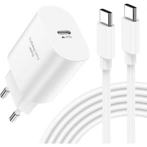 25w Chargeur Usb C Charge Rapide Pour Samsung Galaxy S24 Ultra S23 S22 S21 S20 S10 A15 A25 A35 A55 5g,Chargeur Rapide Samsung Prise Usb C Adaptateur Secteur Usb C Chargeur Type C Avec Câble Usb C 2m - Neuf