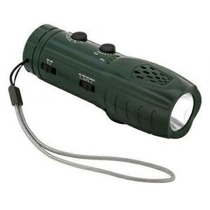 Radio AM/FM à manivelle pour camping et escalade, lampe de poche LED, batterie externe, RD361, blanc-Vert - Neuf