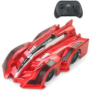KAJGL-Rc Voiture Télécommandée Mur Escalade Voiture,4 Canal Contrôle Defy Gravité Mur Climber,Usb Rechargeable Avec Avant Et Arrière Led Lumières Jouet Électrique Pour Enfants (Rouge) - Neuf