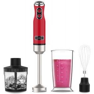 Blender Power Retrored 1200Max Cream&Crush. Mixeur Plongeant Rétro D'Une Puissance Maximale De 1200 W, Lame À 4 Lames Avec Revêtement En Titane Noir Et Vitesse Réglable - Neuf